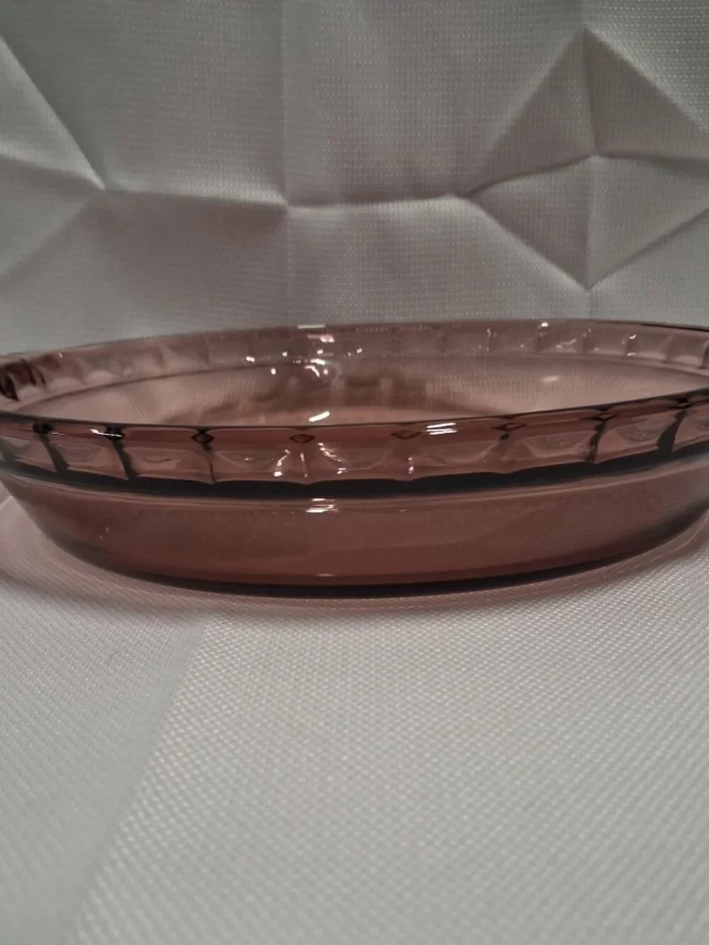 Vintage PRYEX 229 Cranberry 9.5in Fluted Crimped Edge Pie Plate